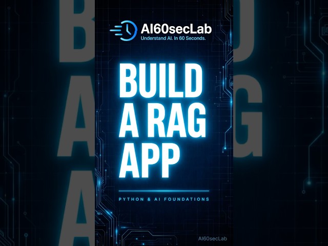 How to Build a RAG Application? | AI Explained in 60 Seconds