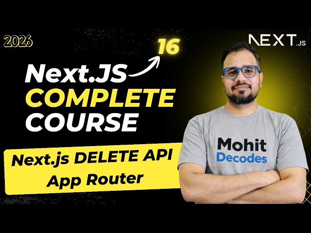NextJS Tutorial #26 - DELETE Method | Backend and Frontend
