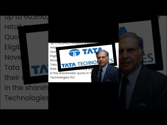 Tata Technologies IPO Shareholder Category | Tata Tech IPO 🔥 #tatatechnologies