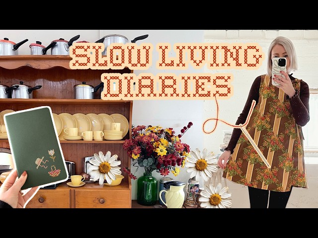 Cross-stitching + the best thrift find of all time! | SLOW LIVING DIARIES #7