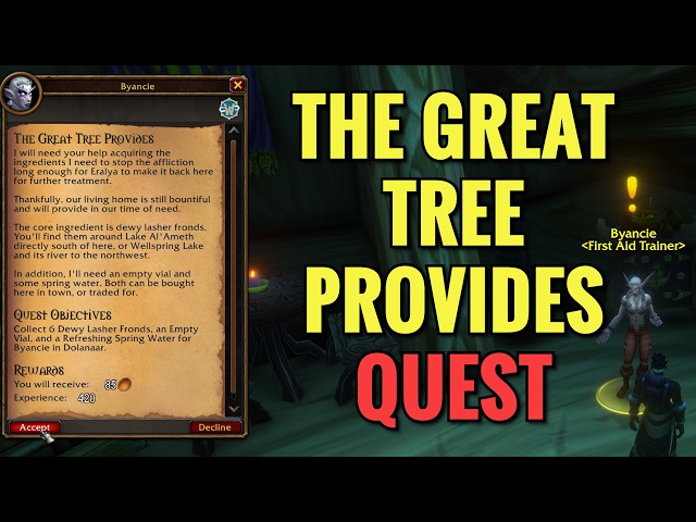The Great Tree Provides Quest (WoW Forever)