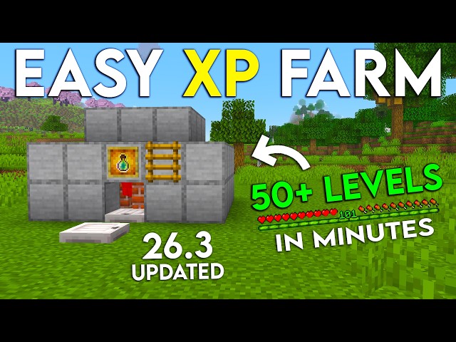 NEW UPDATED Minecraft Java 26.3 XP FARM TUTORIAL | 50 Levels in Minutes