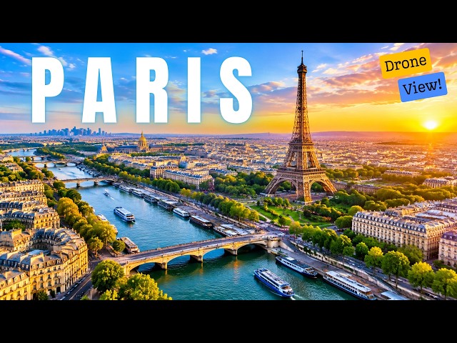 Paris Drone View in 4K 🇫🇷 | Paris Skyline from Drone