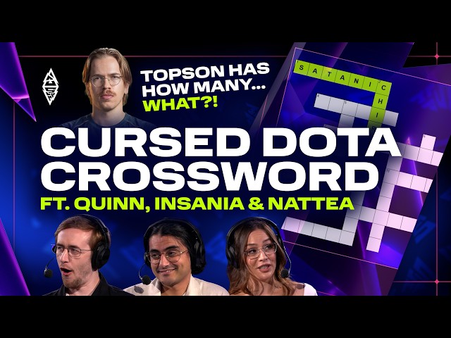 "Topson has HOW MANY SIBLINGS?!" 🤯 | Quinn, Insania and NatTea vs the BLAST SLAM Dota 2 Crossword