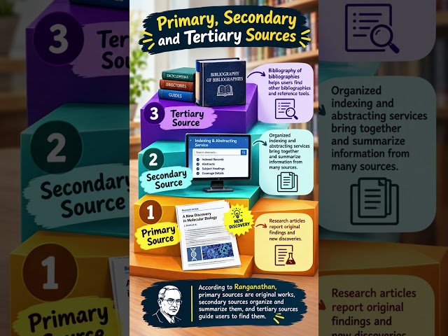 Information Sources: Categories #primarysources #SecondarySources #TertiarySources #bpsclibrarian