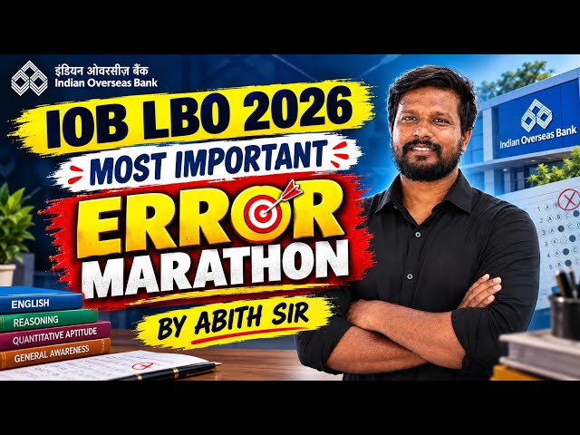 MOST IMPORTANT ERROR MARATHON | FOR ALL COMPETITIVE EXAMS | BY ABITH SIR 