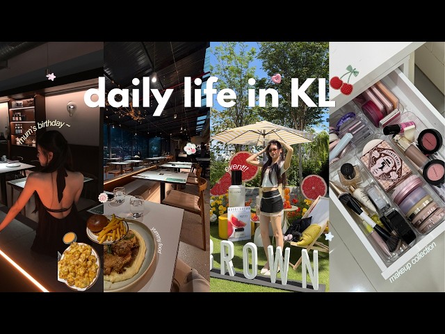 daily life in kl 🍰: organizing makeup drawer, birthday celebration, yap session, skincare routine