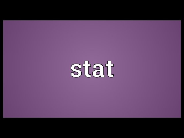 Stat Meaning