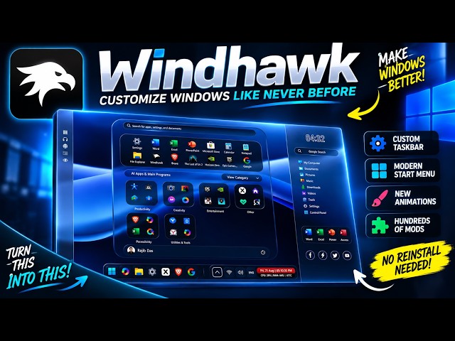 Make Windows 11 Look Like THIS! 😱 | Best Windhawk Mods