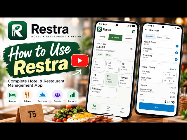 How to Use Restra | Hotel & Restaurant Management App Full Tutorial