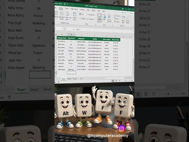 Excel Me Row freeze Karne Ke liye Ye shortcut Apply Kare 👍#shortcut #shorts #excelshortcuts |