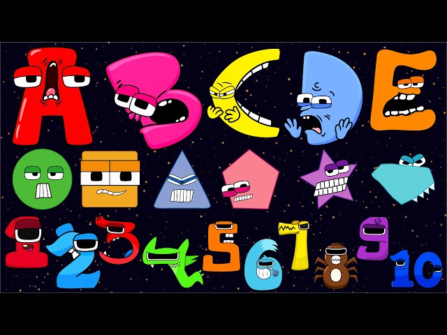 ABC Song & Counting Song for Toddlers 🎵 Learn A to Z | Uppercase & Lowercase Alphabet & Fun Shapes