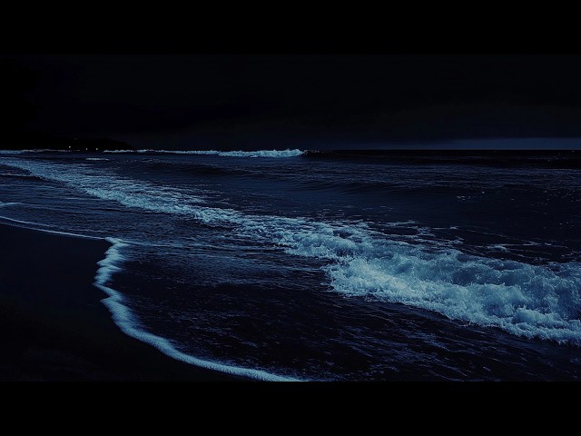 Relaxing Ocean Sounds for Sleeping | Black Screen 💤 Gentle Waves for Deep Sleep & Stress Relief