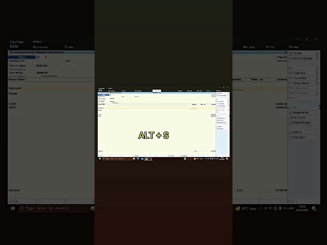 Every tally user must know this #tallytips#tallyshortcuts #tallyshorts#tallyshortcutkeys#shortvideo