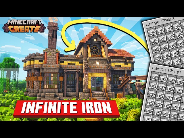 I Built an INFINITE IRON FARM in Minecraft Create Mod! [#4]