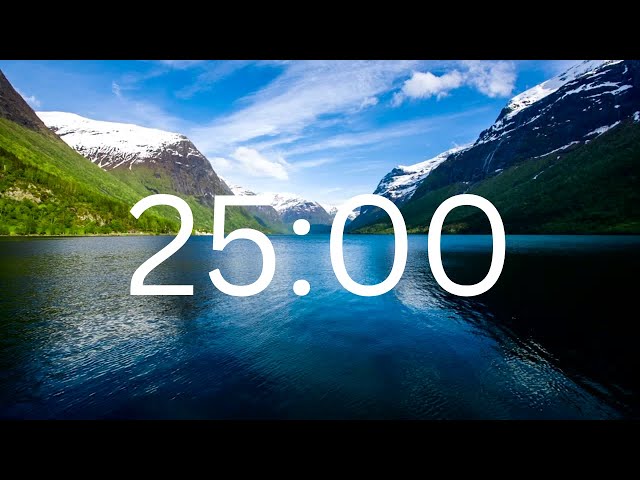 25 Minutes Timer With Meditation, Yoga, Relaxation, Work, Study And Sleep Music