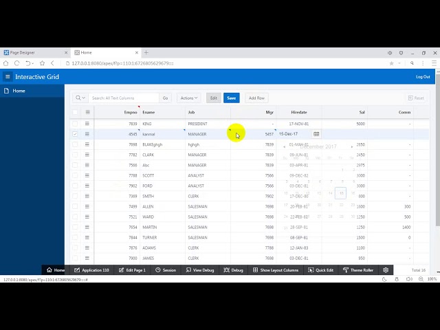 Oracle APEX - Interactive Grid