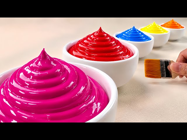 🎨What Happens When WHITE Meets RainbowColors?  | Satisfying Color Mixing BASICCOLOR 🩷❤️💙💛🧡