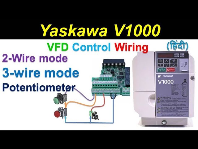 🔴 yaskawa V1000 drive parameter setting | programming | connection | hindi