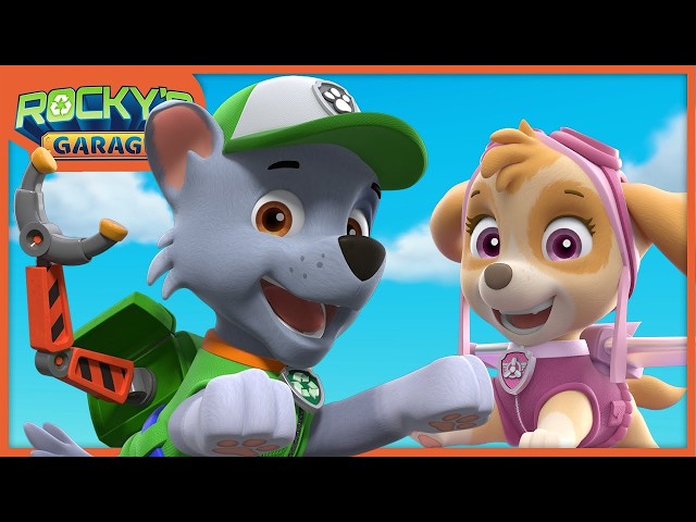 Rocky Upgrades Skye's Grabber AND MORE! - Rocky's Garage Compilation - PAW Patrol