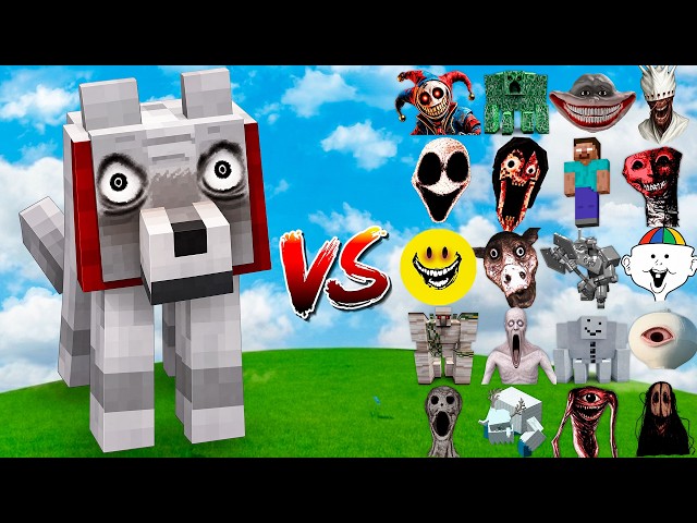 JERRY DOG vs All New Minecraft Bosses | Mob battle