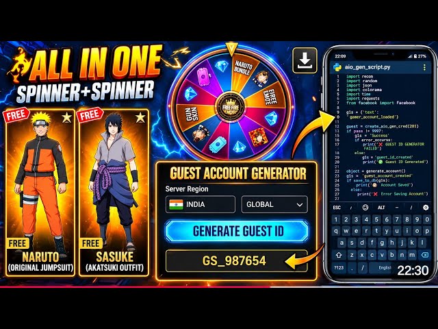 How To Get Naruto & Sasuke Bundle Free Using Python [Termux-setup] 💯  @RaoStarLive #freefire