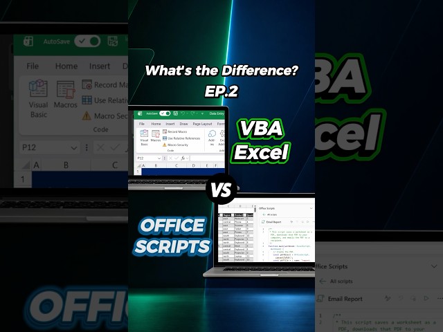 Excel VBA vs Office Scripts, what’s the difference ? #excelshorts