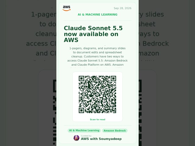 Claude Sonnet 5.5 Is FINALLY Here on AWS! 🤖⚡ #Shorts