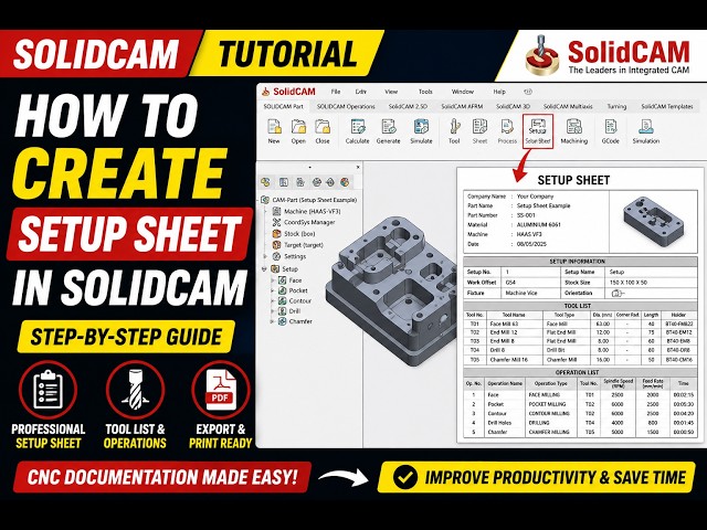 97_How to Create Setup Sheet in SolidCAM