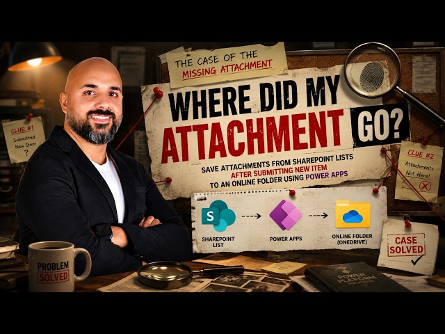 احفظ ال attachments في online folder من MS Lists