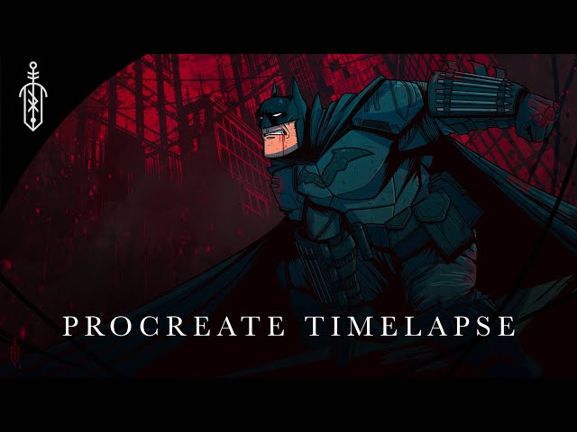 The Batman Painting // Timelapse // Procreate