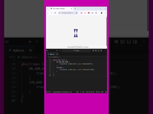CSS Loader Challenge 24 #cssanimation #csstutorial #cssloader #shorts