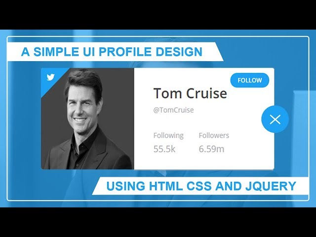 Simple UI Profile Card Design Using HTML & CSS - UI Card Design - Profile Card Design
