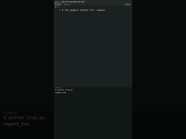 Why Did "test" Become "tes" in Python?! 😱 #python #programming #coding #softwareengineer