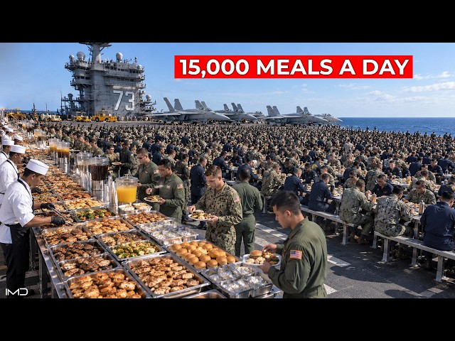 How The U.S. Navy’s Largest Aircraft Carrier Makes 15,000 Meals A Day For 5,000 Sailors