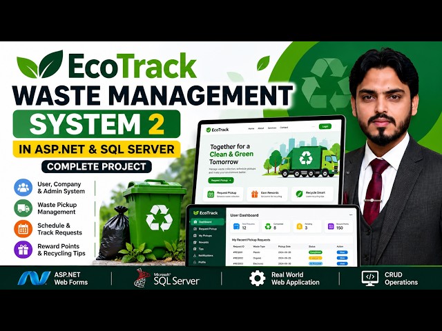 EcoTrack-Waste Management System 2 | Asp.Net & SQL | Complete FYP Project | Full Video | Junaid Qazi