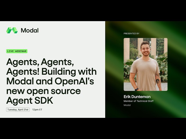 Building AI agents from scratch using the OpenAI Agent SDK and Modal.