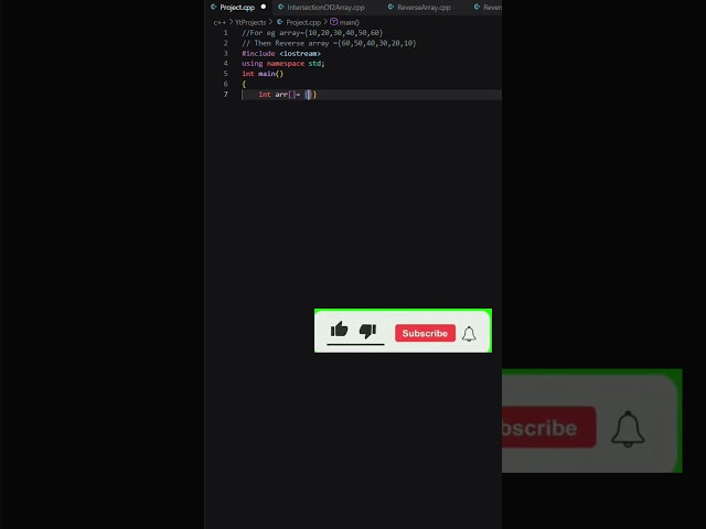 EASIEST method to Reverse An Array in C++ || #shorts