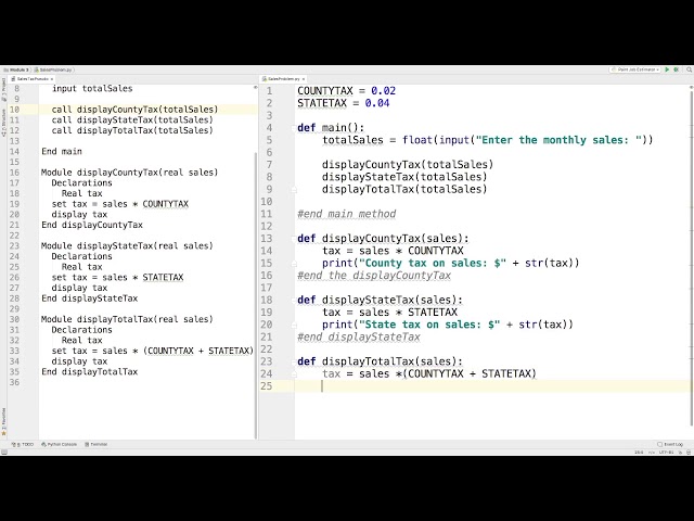 Module 3 Example Program