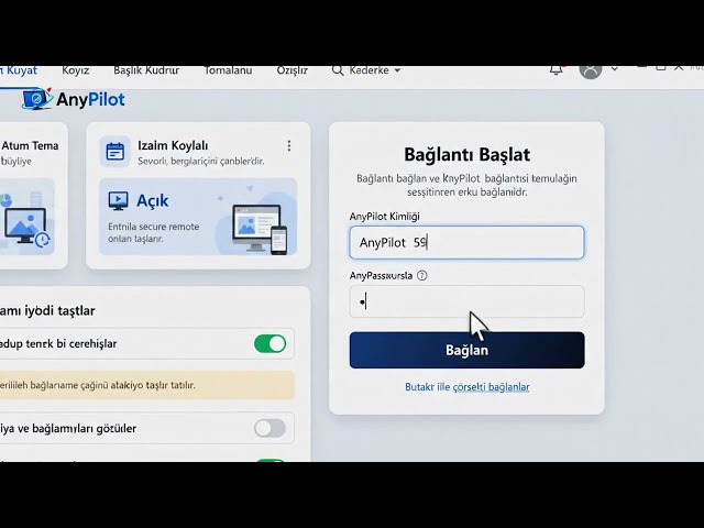 AnyPilot ile komtrollü  baglantı
