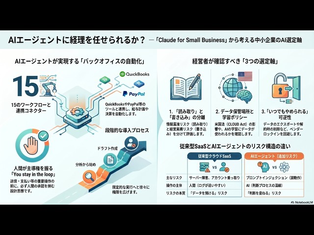 AIエージェントに経理を任せていいか—Claude for Small Businessから考える選定軸