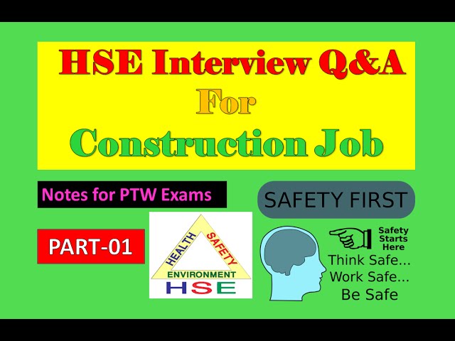 HSE Interview Questions | PTW Exam | Safety Officer | Part-1