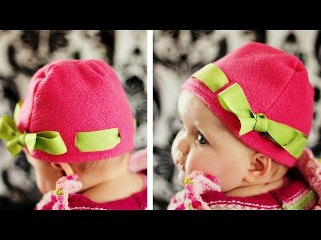 How to make a Fleece Hat with Ribbon