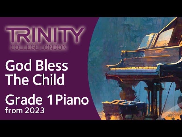 God Bless The Child / TRINITY Grade 1 Piano from 2023 / Synthesia Piano tutorial