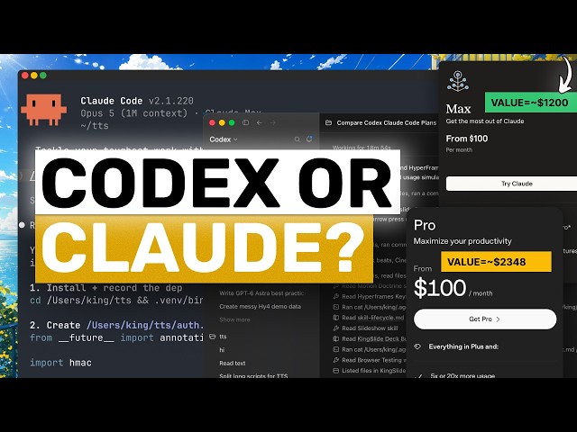 I Mathematically CALCULATED the worth of Codex & Claude Code PLANS ($200=$4900?!)