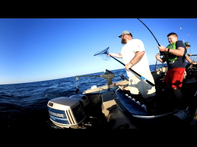 Salmon Fishing 2017 on Lake Michigan in 360 VR