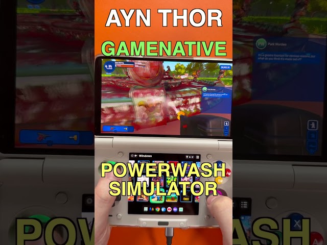 PowerWash Simulator on AYN Thor Max – Can It Run? ✅ #PowerWashSimulator #AYNThor #Shorts