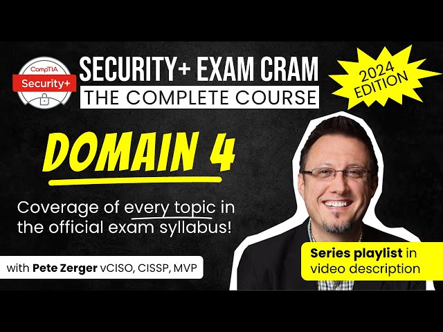 CompTIA Security+ SY0-701 - DOMAIN 4 COMPLETE