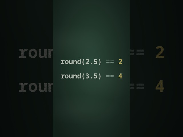 round(2.5) = 2. Python сломался? #python #программирование #float