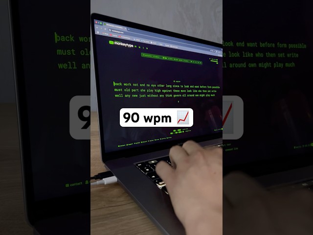 Typing 90 wpm for 15 seconds #typebeat #typing #coding